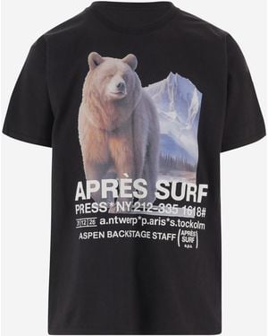 APRÈS SURF Round Neck Printed T-Shirt - Black