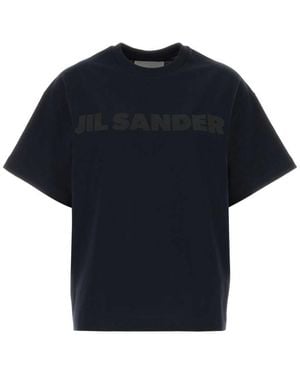 Jil Sander Midnight Cotton T-Shirt - Blue