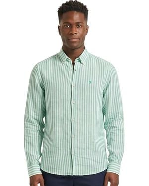 BOSS Regular Stripes Shirt - Green