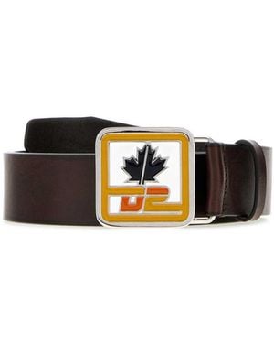 DSquared² Logo Buckle Belt - Black