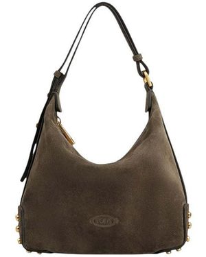 Tod's Dark Logo Mini Shoulder Bag - Brown