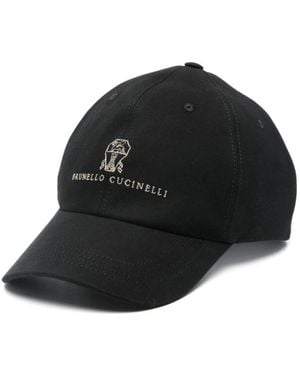 Brunello Cucinelli Logo Baseball Hat - Black