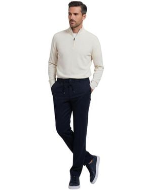 BOSS Slim Solid Trousers - Blue
