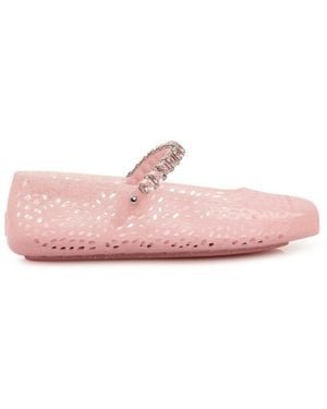 Jimmy Choo Embellished Ballet Flats - Pink