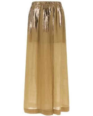 Nude Slit Skirt - Natural