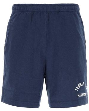Harmony Cotton Bermuda Shorts - Blue
