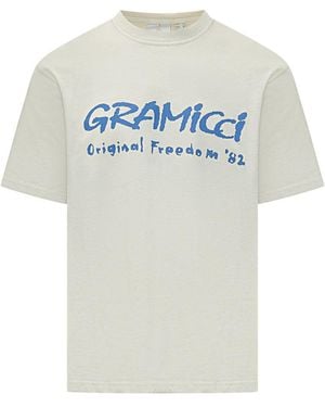 Gramicci Off Single Graphic Crew Neck T-Shirt - White