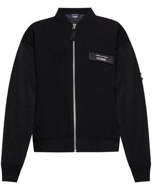 Comme des Garçons Bomber Jacket With Logo Patch - Black