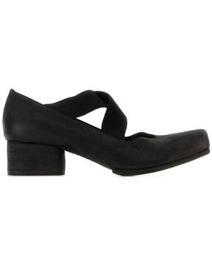 Uma Wang Leather Court Shoes - Black