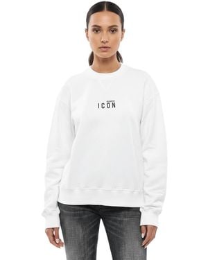 DSquared² Logo Crew Neck Sweatshirt - White