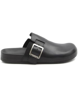 Loewe Leather Ease Buckle Mule Shoes - Black
