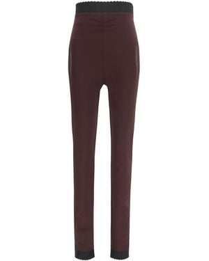 The Attico Skinny Elasticated Pants - Purple