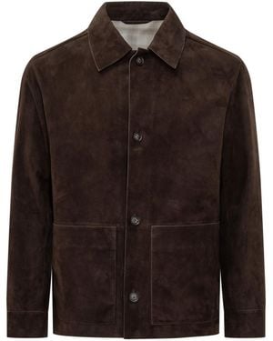 BOSS Button-Up Jacket - Brown