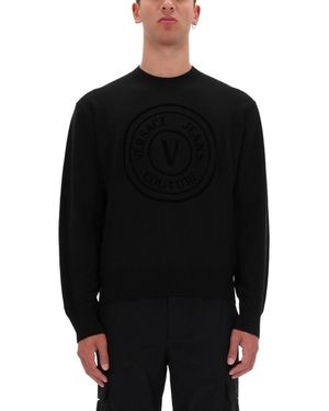 Versace Jeans Couture Crew Neck Jumper - Black