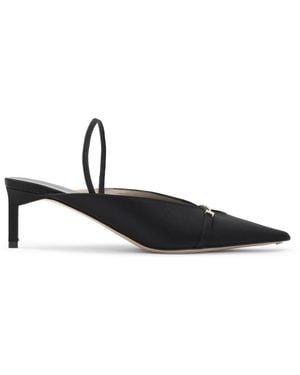 Tom Ford Satin Viscose Mules - Black