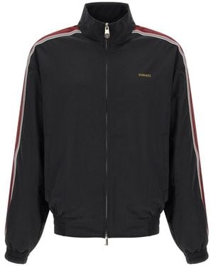Versace Logo Mock Collar Jacket - Black