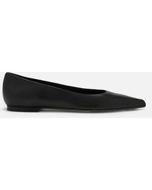 Aeyde Leather Ballet Flats - White