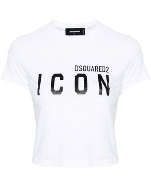 DSquared² Logo Print T-Shirt - White