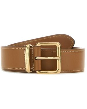 Miu Miu Caramel Solid Buckle Belt - Brown