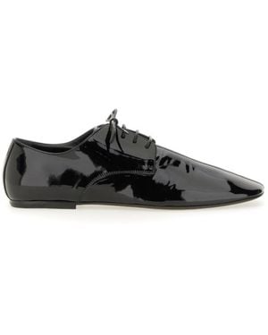 Dries Van Noten Shiny Lace Ups Shoes - Black