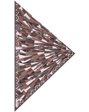 PUCCI Printed Triangular Scarf - Metallic