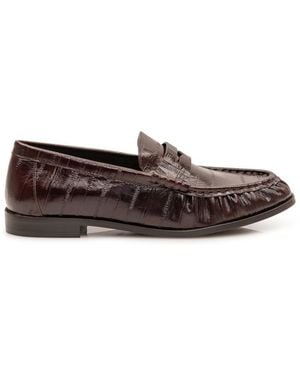 Saint Laurent Leather Loafers - White