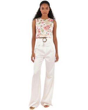 Philipp Plein Tailored Pleated Trousers - White