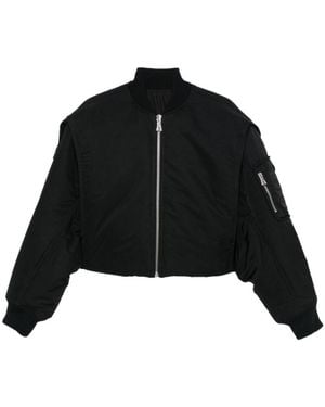 Jean Paul Gaultier Cropped Bomber Jacket - Black