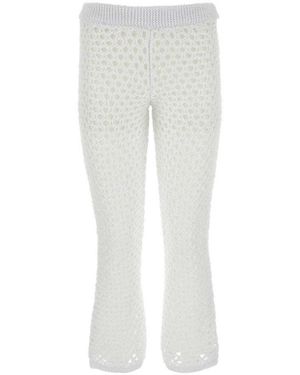 Valentino Mesh Escape Pant - White