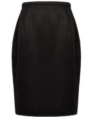 Saint Laurent Satin Skirt - Black
