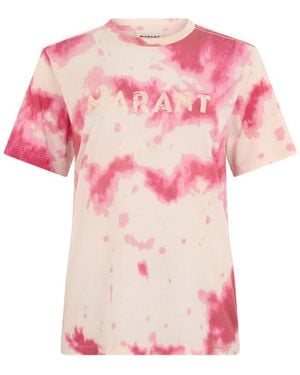 Isabel Marant Tie-Dye T-Shirt With Short Sleeves - Pink