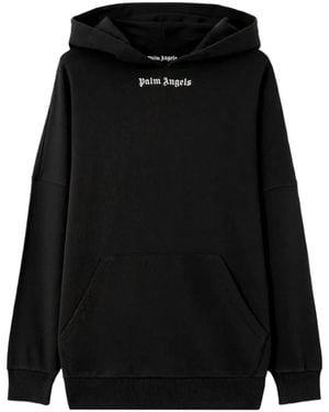 Palm Angels Relaxed Logo Hoodie - Black