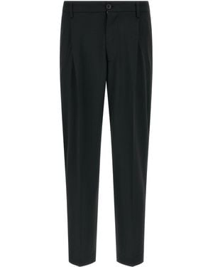 Department 5 Relaxed Pleated Pants - Black