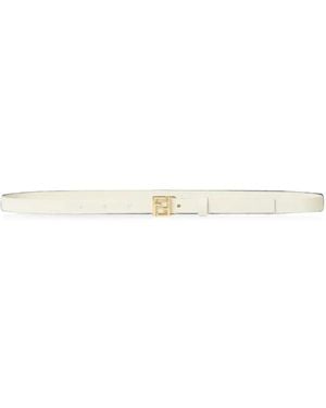 Fendi Logo Buckle Belt - White