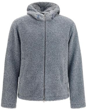 Herno Textured Hood Jacket - Blue