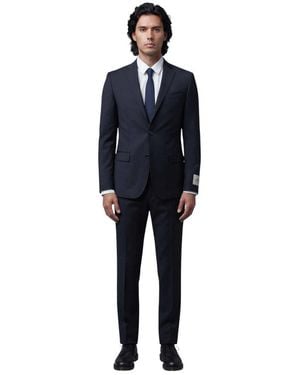Corneliani Dark Notched Lapel Suit - Blue