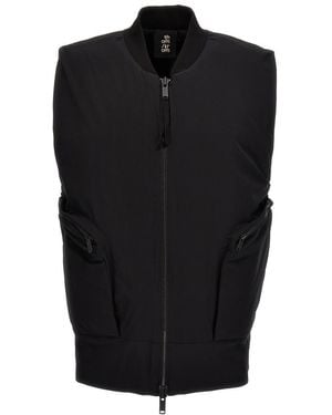 Thom Krom Nylon Zip-Up Vest - Black