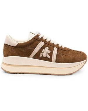 Premiata Color Block Sneakers - Brown