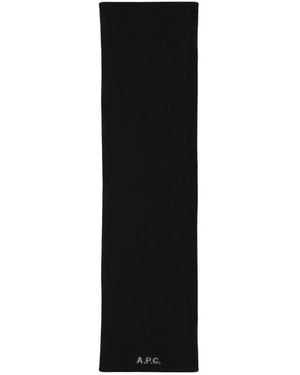 A.P.C. Logo Solid Scarf - Black