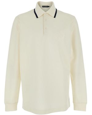 Dolce & Gabbana Shirt Collar Polo - White