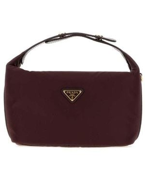 Prada Logo Mini Shoulder Bag - Purple