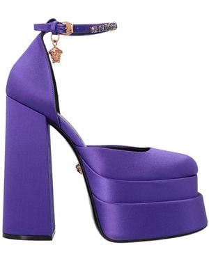 Versace Ankle Strap Pumps - Purple