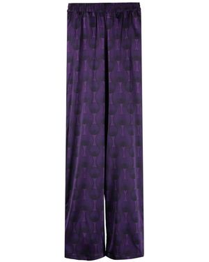 OZWALD BOATENG Gemoetric Pattern Pants - Purple