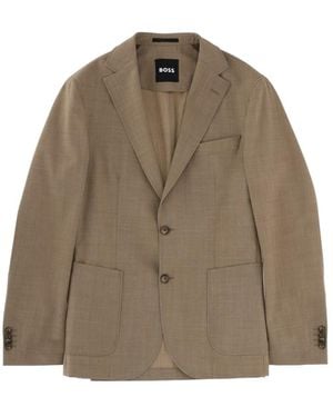 BOSS Solid Blazer - Brown