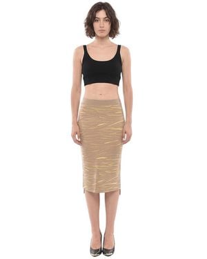 Stella McCartney Animal Print Calf Length Skirt - Yellow