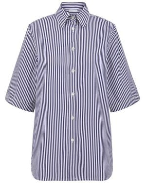 P.A.R.O.S.H. Oversized Stripes Shirt - Blue
