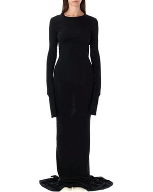 Rick Owens Long-Sleeved Maxi Dress - Black