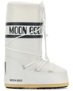 Moon Boot Logo Boots - White