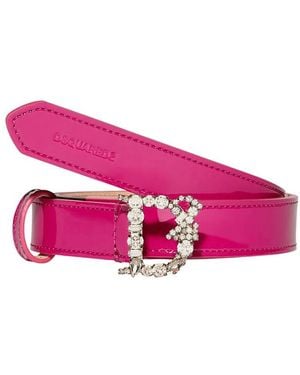 DSquared² Monogram Solid Belt - Pink