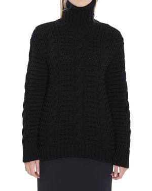 Moncler Knitted Turtle Neck Sweater - Black